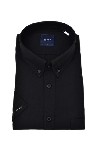 Erkek Klasik Düz Renk Kısa Kol Gömlek Pamuklu 9411 BGL-ST04745