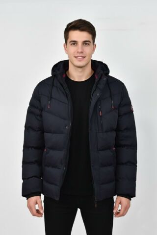 Erkek Kapüşonlu İç Kürklü Spor Mont 99526 BGL-ST04171