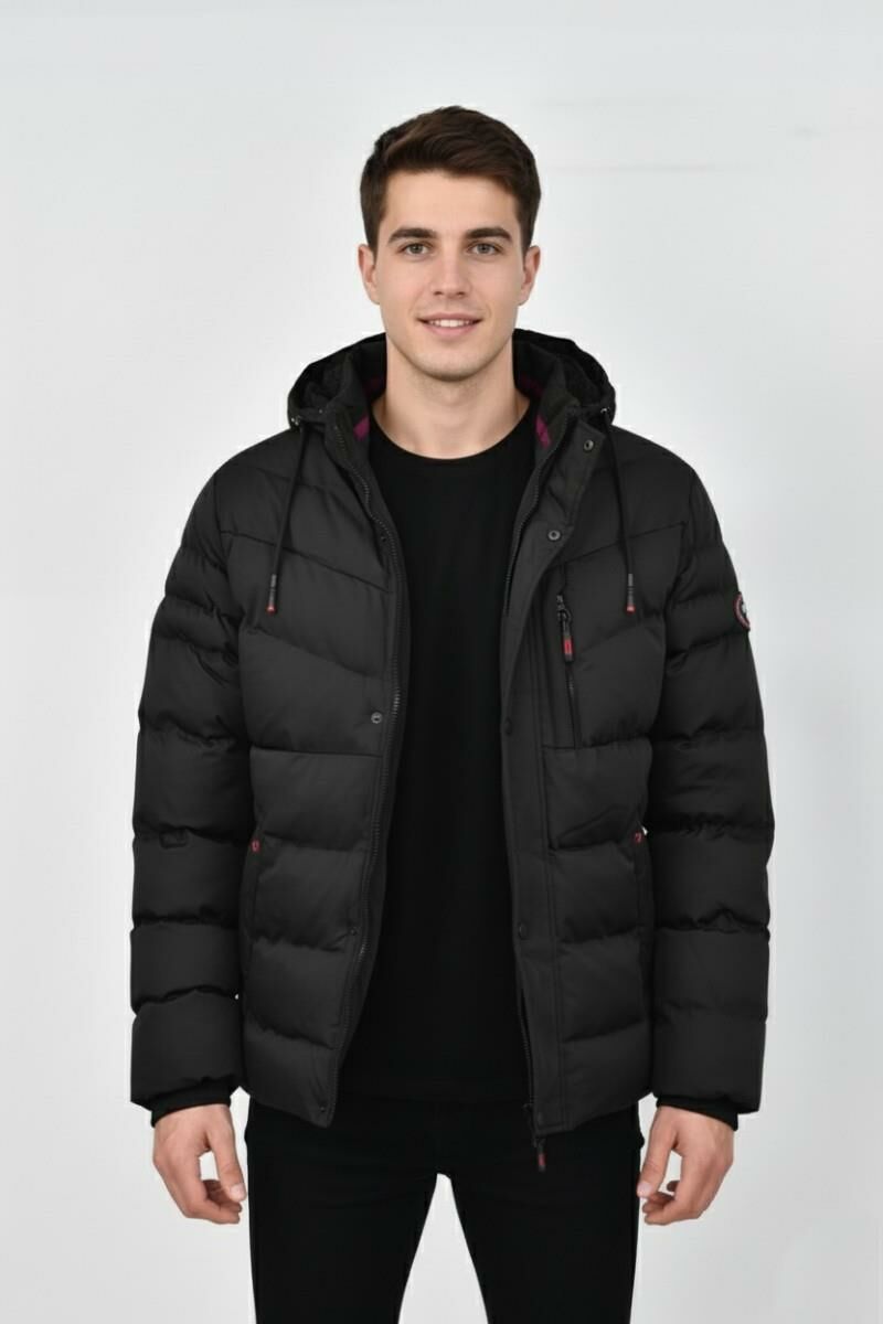Erkek Kapüşonlu İç Kürklü Spor Mont 99526 BGL-ST04171