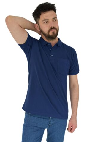 Erkek Büyük Beden Polo Yaka Cepli Tişört 2351 BGL-ST02817