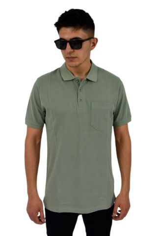 Erkek Büyük Beden Polo Yaka Cepli Tişört 2351 BGL-ST02817