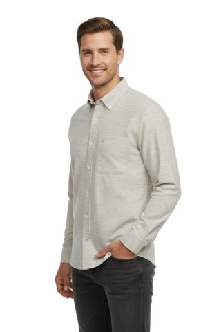 Erkek Klasik Uzun Kol Tek Cepli Gömlek BGL-ST04821