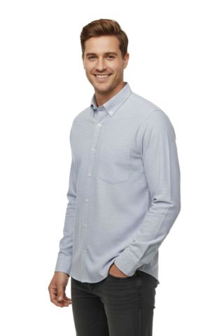 Erkek Klasik Uzun Kol Tek Cepli Gömlek BGL-ST04821