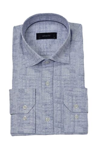 Erkek Klasik Puantiyeli Tek Cepli Gömlek BGL-ST03908