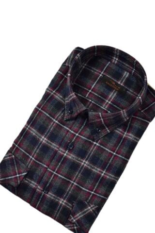 Erkek Pamuklu Kışlık Çift Cep Kapaklı Renk Gömlek BGL-ST03264