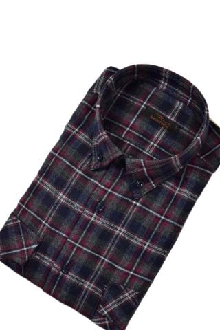 Erkek Pamuklu Kışlık Çift Cep Kapaklı Renk Gömlek BGL-ST03264