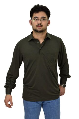 Erkek Gömlek Yaka Uzunkol Tişört T6063 BGL-ST04542