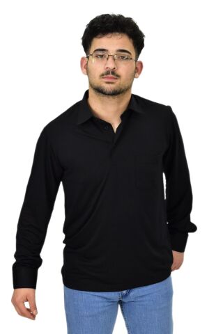 Erkek Gömlek Yaka Uzunkol Tişört T6063 BGL-ST04542