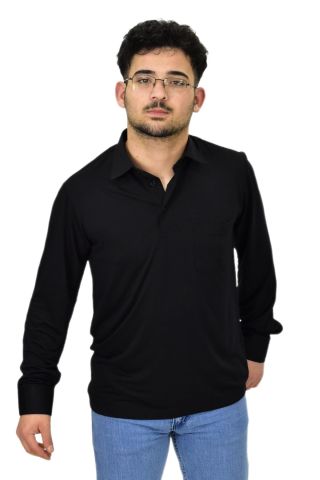 Erkek Gömlek Yaka Uzunkol Tişört T6063 BGL-ST04542