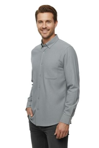 Erkek Kışlık Uzun Kol Tek Cepli Gömlek BGL-ST04820