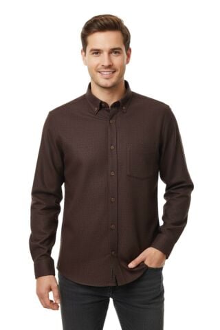 Erkek Kışlık Uzun Kol Tek Cepli Gömlek BGL-ST04820