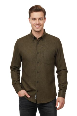 Erkek Kışlık Uzun Kol Tek Cepli Gömlek BGL-ST04820