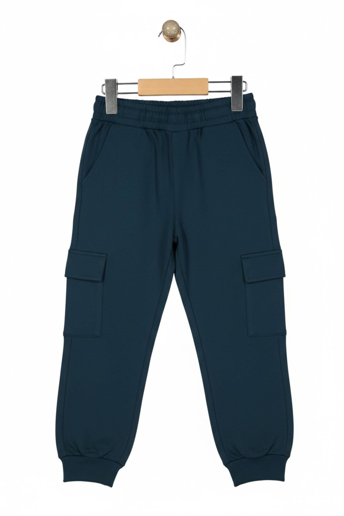 Erkek Çocuk Paça Manşetli Tek Kargo Cepli  Eşofman Altı  BGL-ST05224