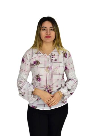 Kadın Çiçekli Bluz BGL-ST00591