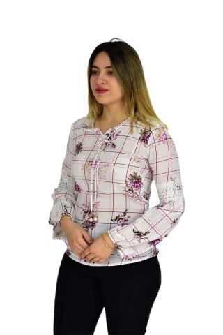 Kadın Çiçekli Bluz BGL-ST00591