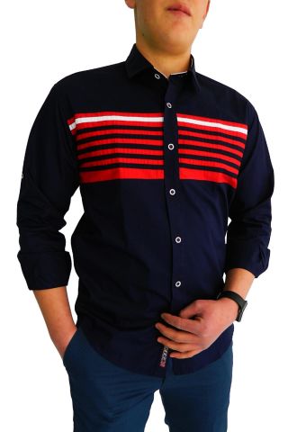 KAMER ERKEK ÇİZGİ DETAYLI GÖMLEK 7343