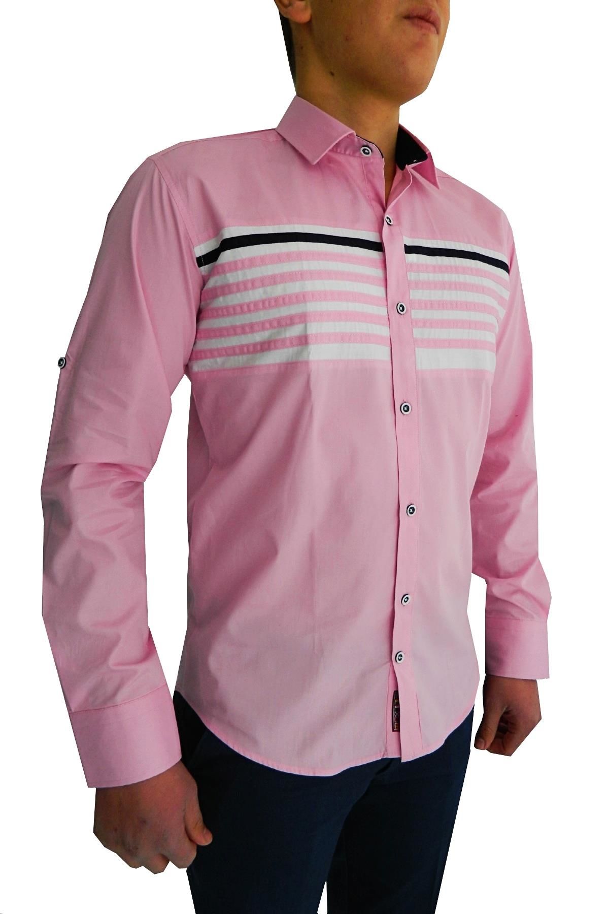 KAMER ERKEK ÇİZGİ DETAYLI GÖMLEK 7343