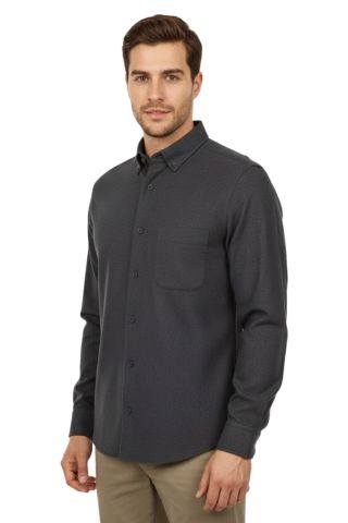 Erkek Kışlık Uzun Kol Tek Cepli Gömlek BGL-ST04819