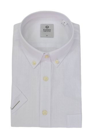 Erkek Klasik Düz Renk Kısa Kol Gömlek Pamuklu 9410 BGL-ST04746