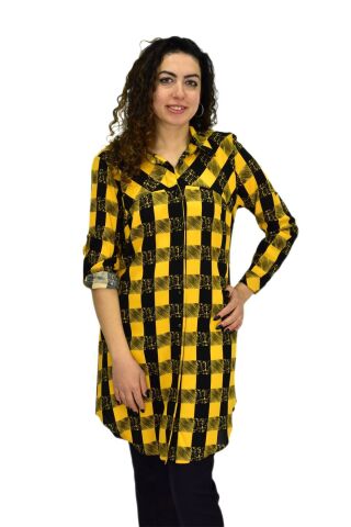 Kadın Ekose Kareli Tunik BGL-ST02956