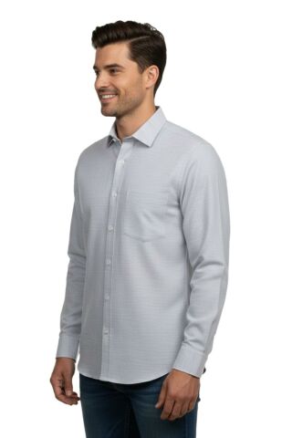 Erkek Klasik Uzun Kol Tek Cepli Gömlek BGL-ST04822