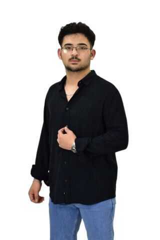 Erkek Spor Silim Fit Uzun Kol Gömlek G5005 BGL-ST04494