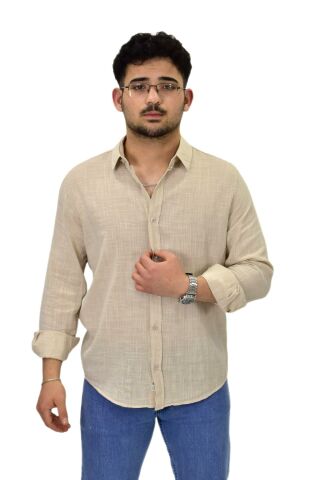 Erkek Spor Silim Fit Uzun Kol Gömlek G5005 BGL-ST04494