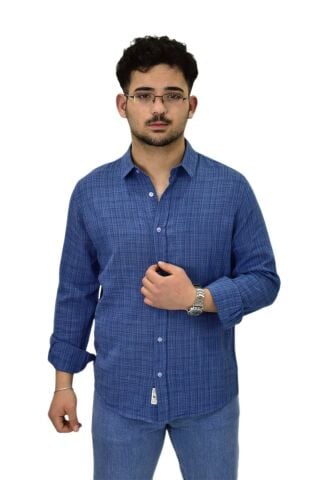 Erkek Spor Silim Fit Uzun Kol Gömlek G5005 BGL-ST04494