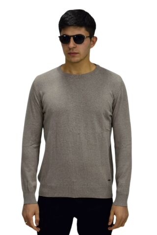 Erkek Spor Düz Sıfır Yaka Kazak R22920 BGL-ST03182