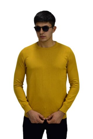 Erkek Spor Düz Sıfır Yaka Kazak R22920 BGL-ST03182