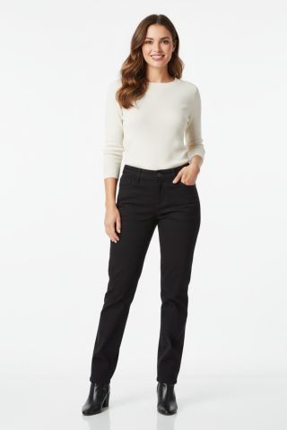 Kadın Siyah Kanvas Likralı Pantolon BGL-ST04889