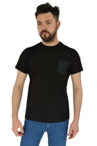 Erkek Baskılı Sıfır Yaka Tişört 2376 BGL-ST02820