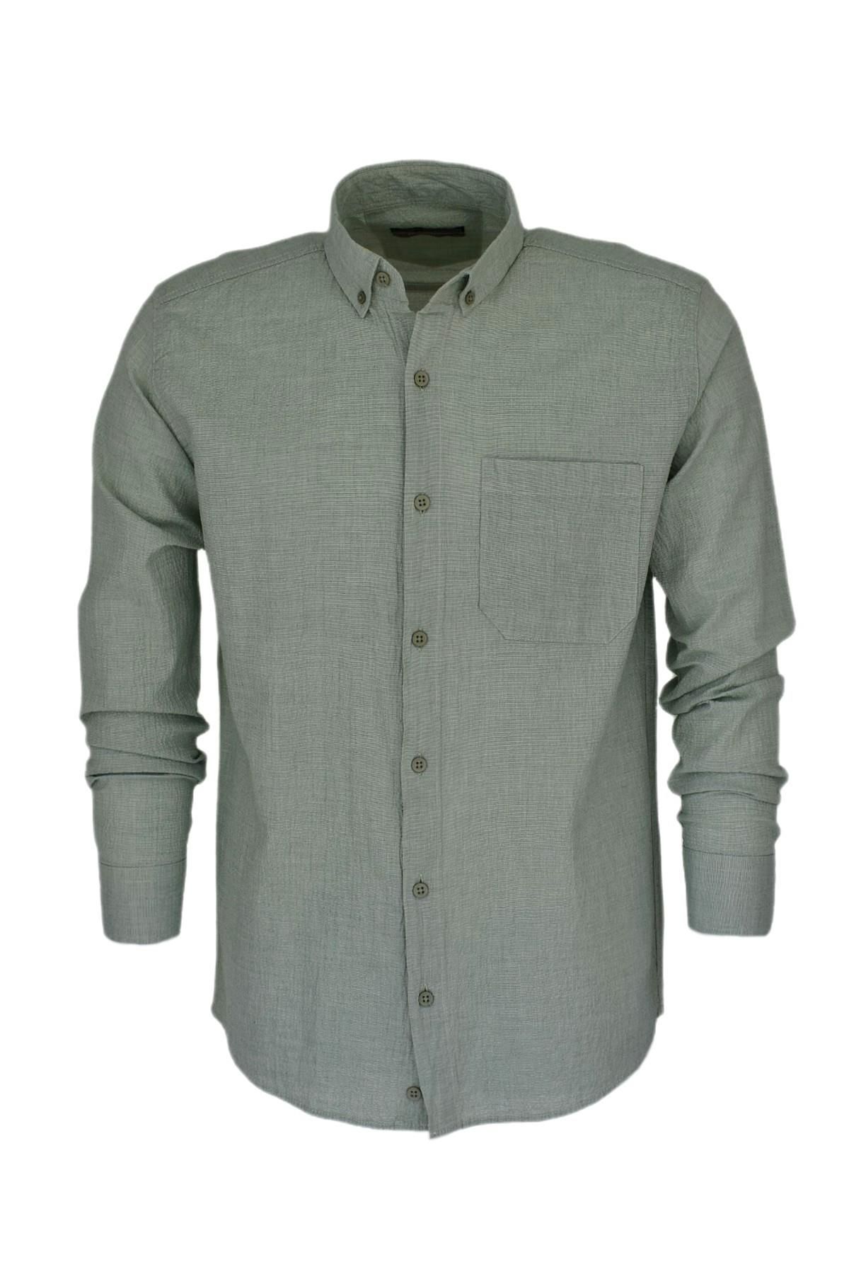 Erkek Pamuklu Yazlık Uzun Kol Gömlek 9622 BGL-ST03739