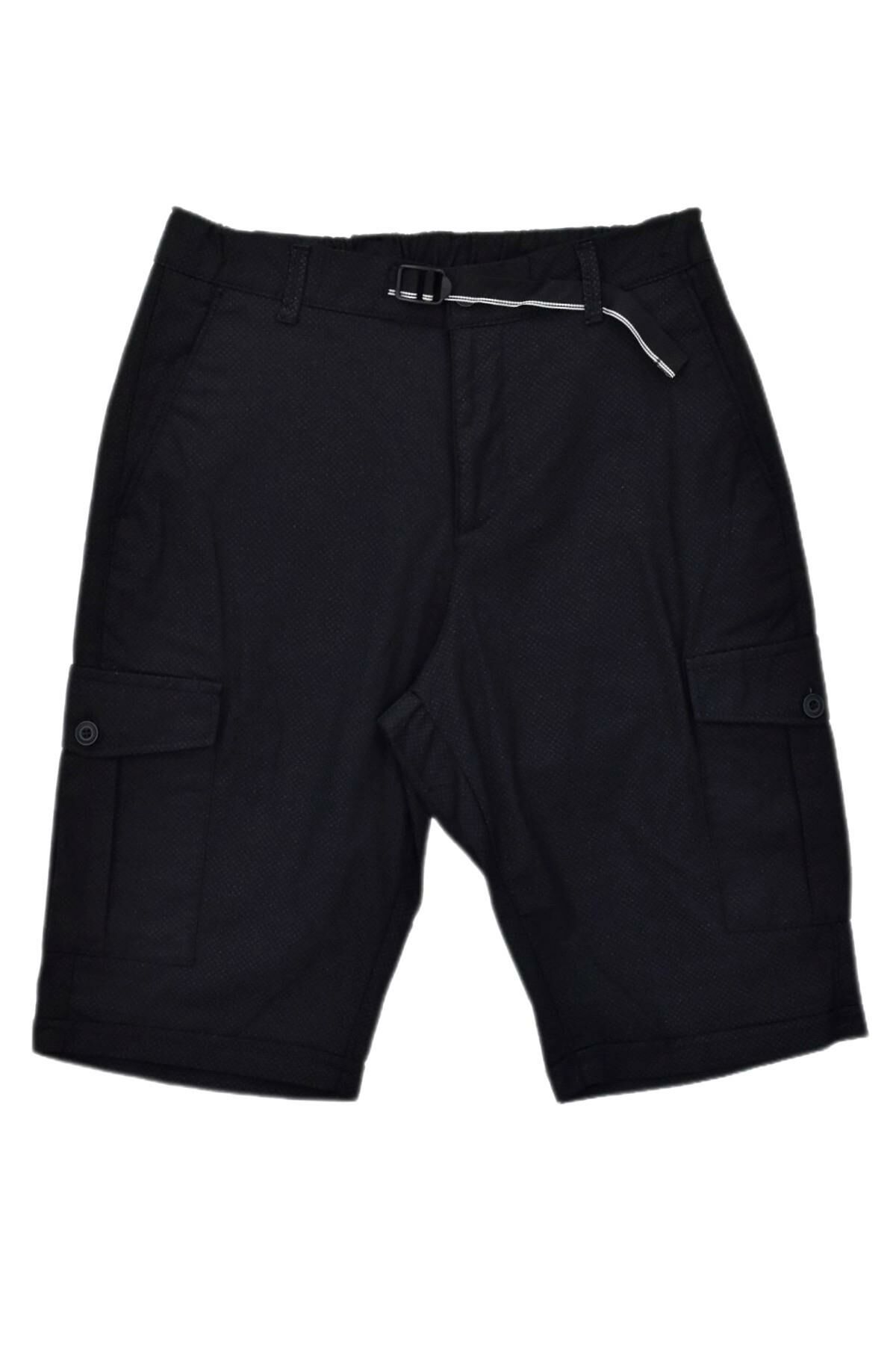 Erkek Kargo Cepli Kanvas Kapri Şort 1332 BGL-ST04762