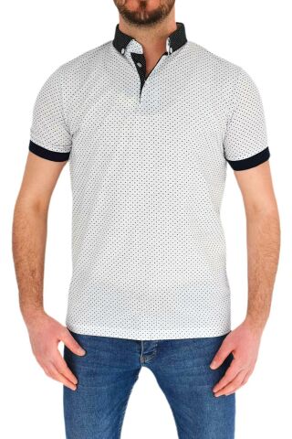 Erkek Polo Yaka Puantiyeli Tişört BGL-ST01888