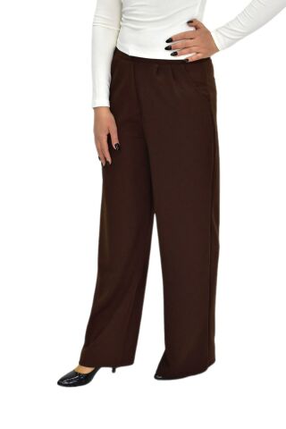 Kadın Pileli Beli Lastikli Bol Pantolon BGL-ST04252