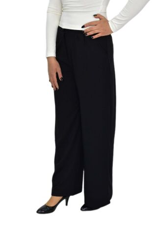 Kadın Pileli Beli Lastikli Bol Pantolon BGL-ST04252