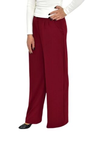 Kadın Pileli Beli Lastikli Bol Pantolon BGL-ST04252