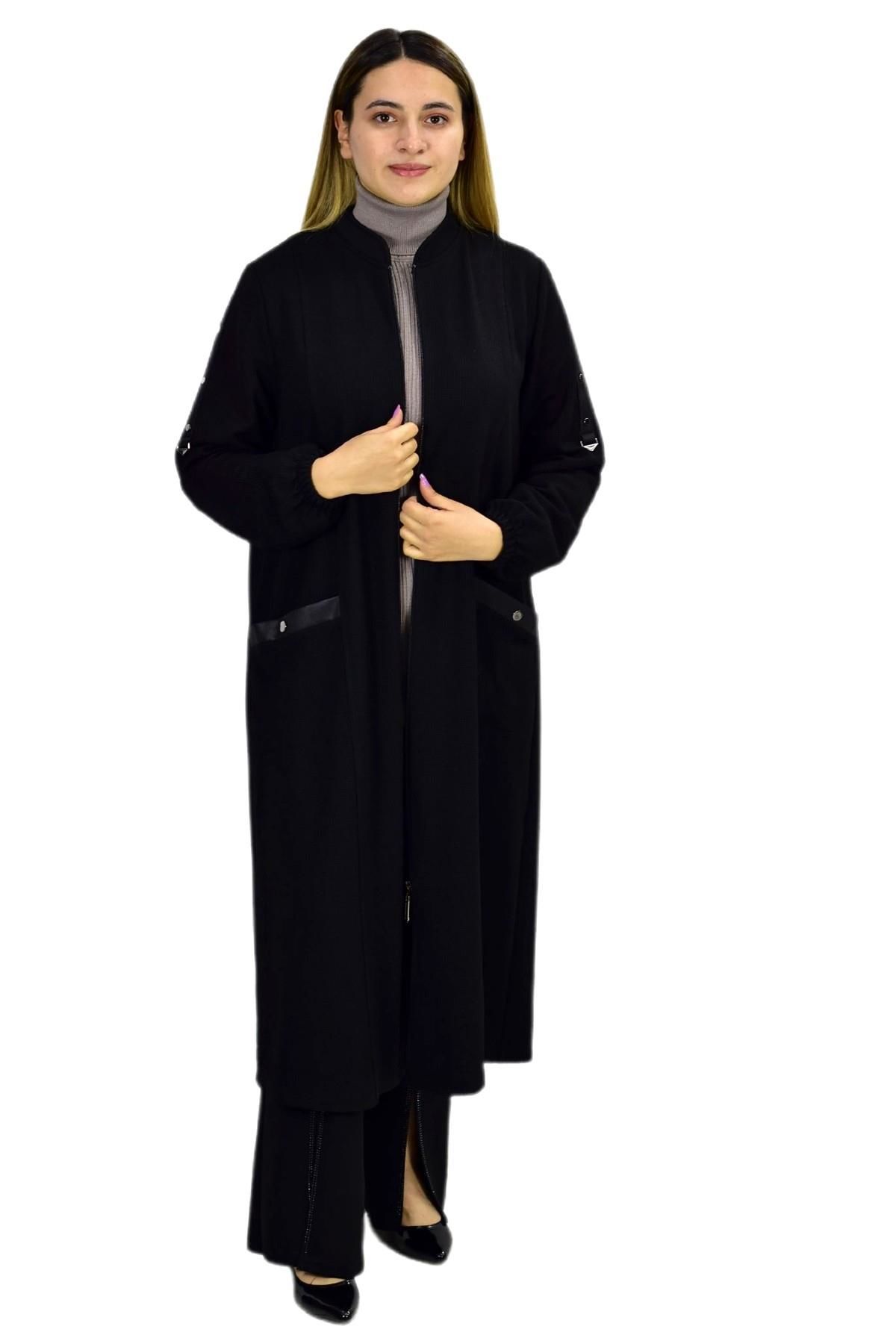 Kadın Kışlık Cepli Fermuarlı Kap Tunik BGL-ST03268