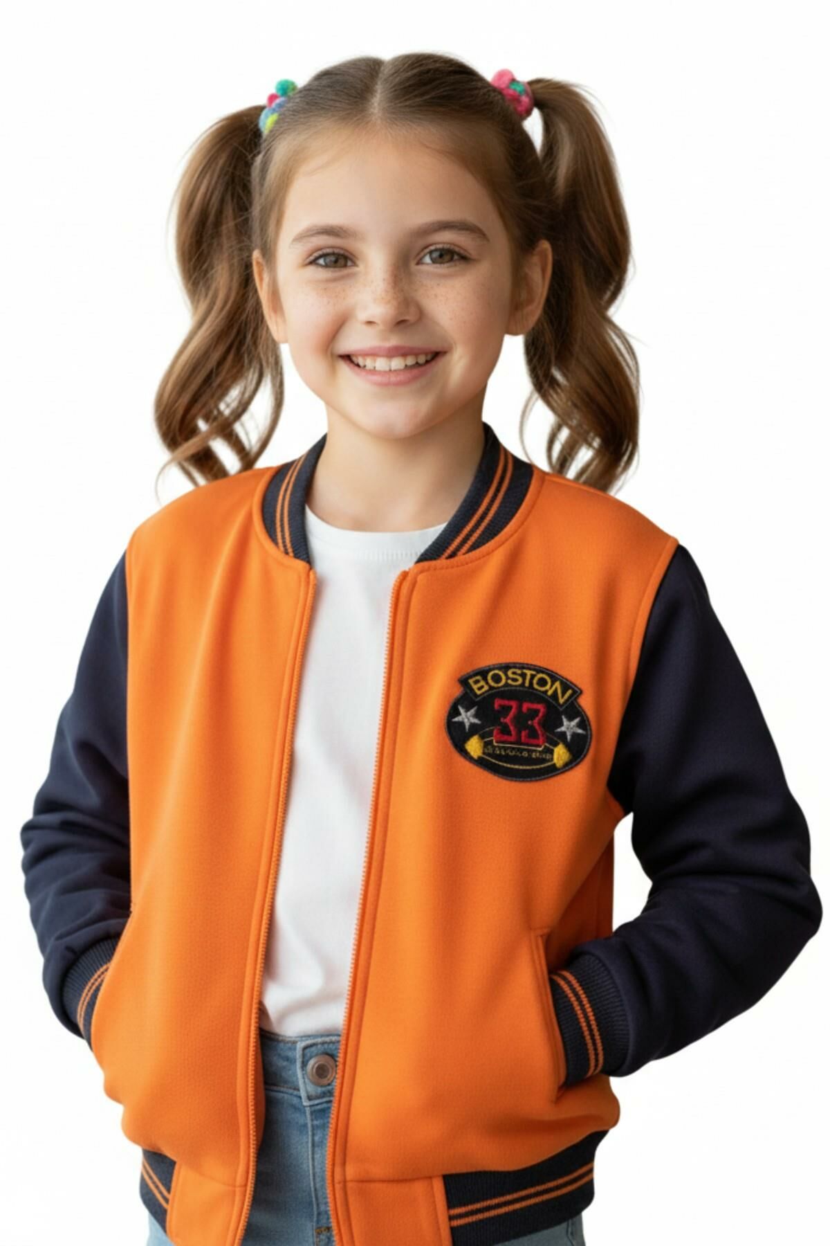 Kız Çocuk Turuncu Kolej Mont MNSIH02