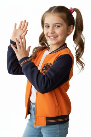 Kız Çocuk Turuncu Kolej Mont MNSIH02