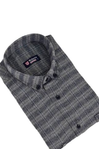 Erkek Pamuklu Kışlık Çift Cepli Kapaklı Gömlek BGL-ST03161