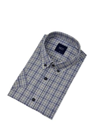 Erkek Klasik Ekose Kısa Kol Gömlek 9470 BGL-ST04578