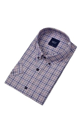 Erkek Klasik Ekose Kısa Kol Gömlek 9470 BGL-ST04578