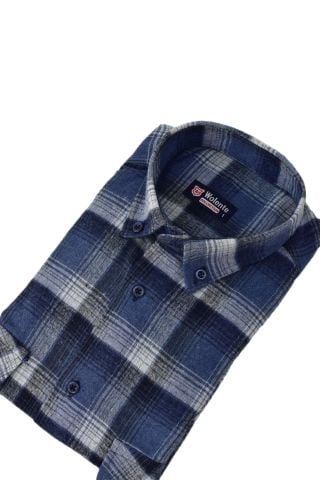 Erkek Pamuklu Kışlık Çift Cepli Kapaklı Gömlek BGL-ST03163