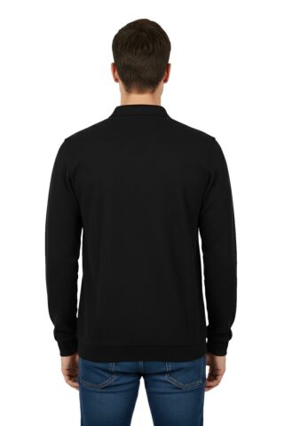 Erkek Büyük Beden Polo Yaka Cepli Selanik Sweatshirt BGL-ST04925