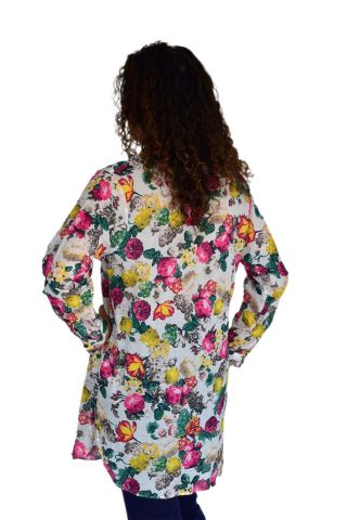 Kadın Çiçekli Desen Viscon Gömlek BGL-ST04238