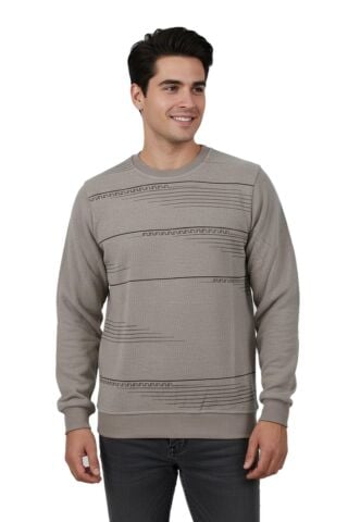 Erkek Sıfır Yaka Sweatshirt BGL-ST04863