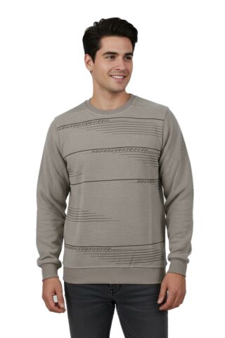 Erkek Sıfır Yaka Sweatshirt BGL-ST04863