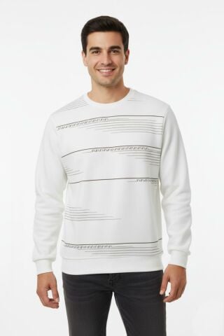 Erkek Sıfır Yaka Sweatshirt BGL-ST04863